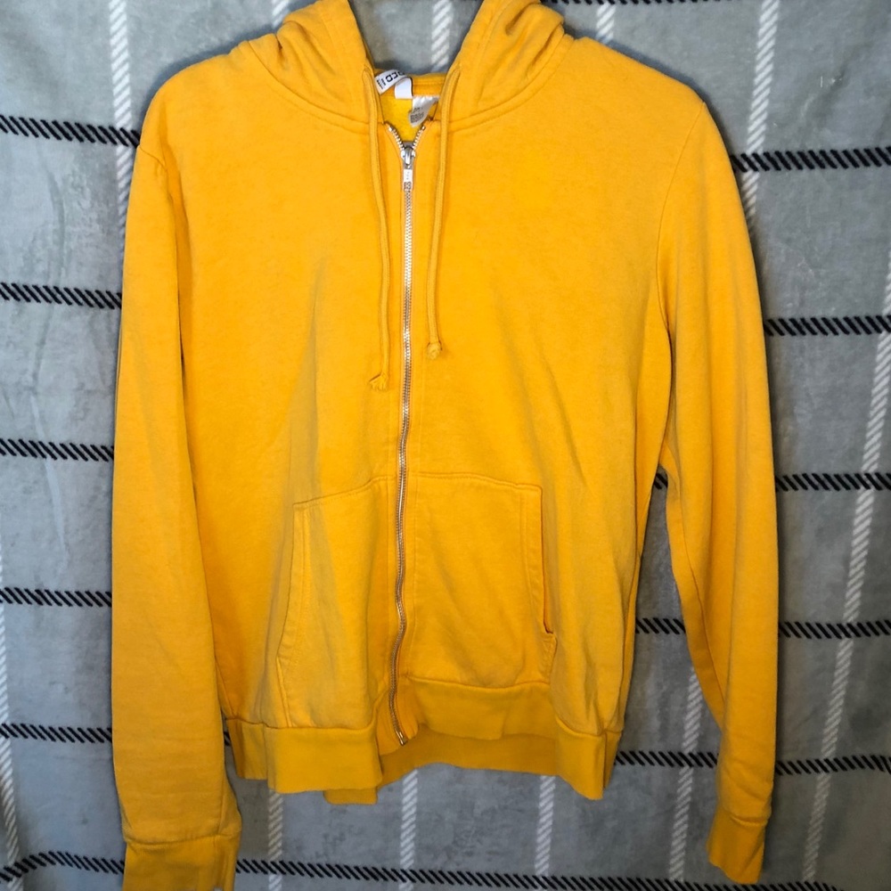 Yellow zip up jacket